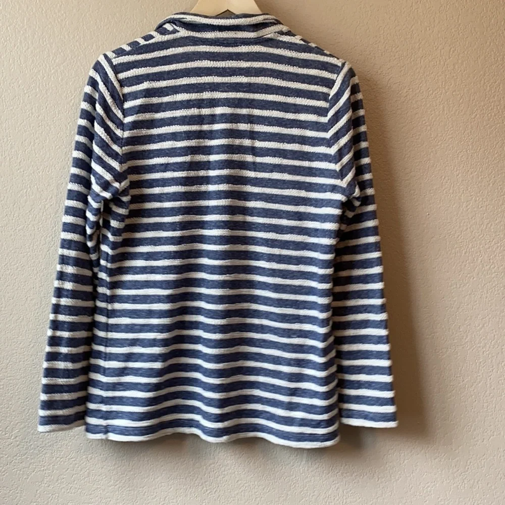 Jones New York Quarter Zip Striped Fringe Large - Picture 8 of 9